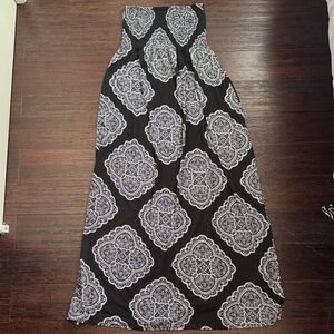 Faded Glory Black and White Strapless Dress Like New
